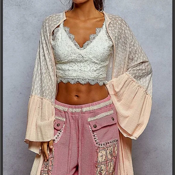 POL Cardigan Bohemian Pink Open Cardigan ! - Picture 7 of 7